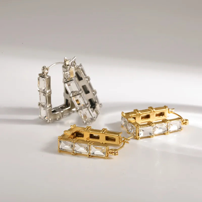 Crystal Square Earrings