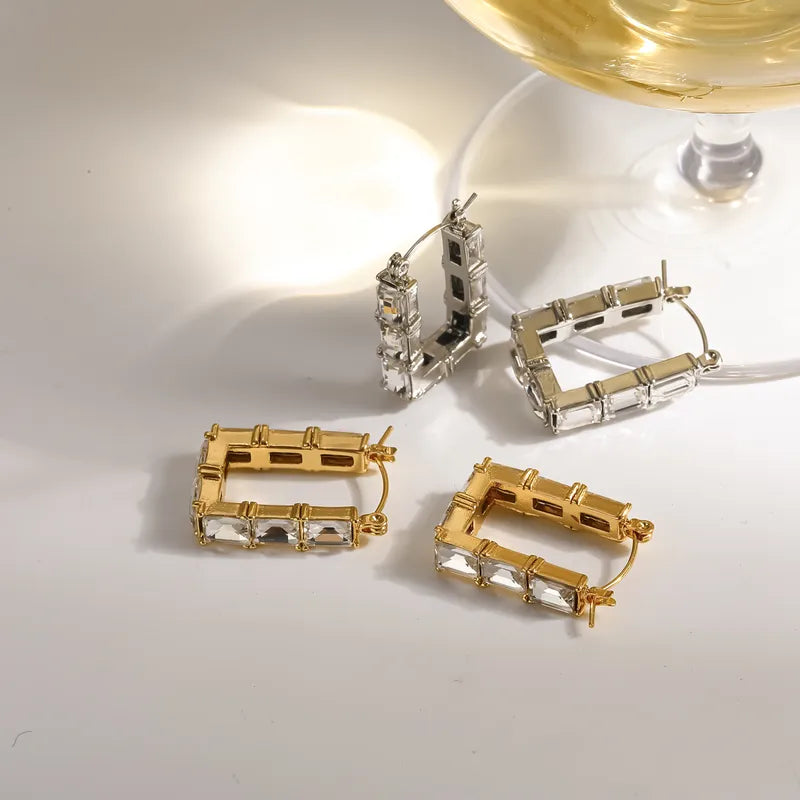 Crystal Square Earrings