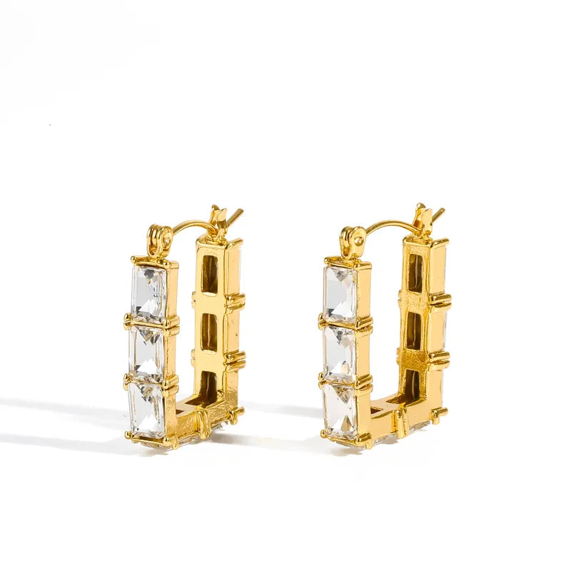 Crystal Square Earrings