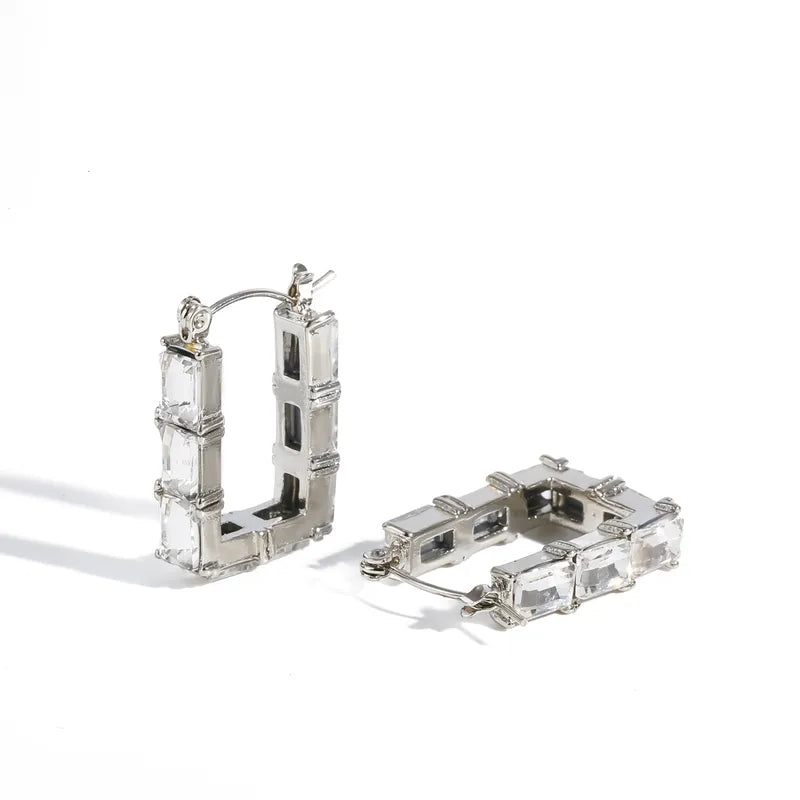 Crystal Square Earrings