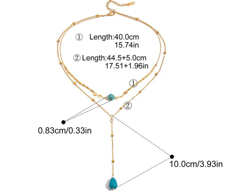 Turquoise Double-layer Necklace