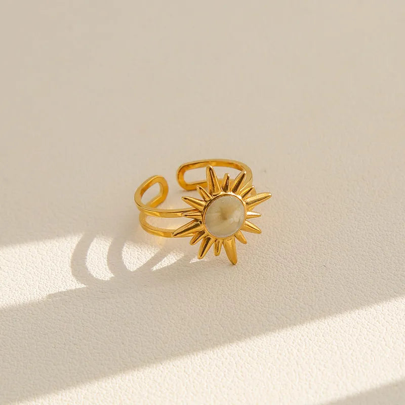 Opal Sunburst Ring