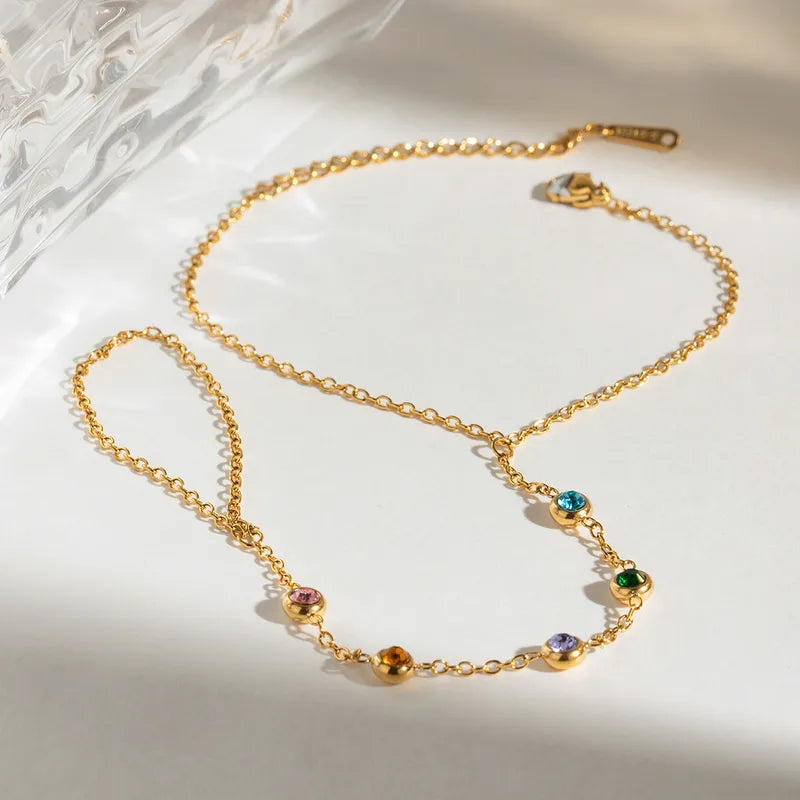 Rainbow Hand Chain Bracelet