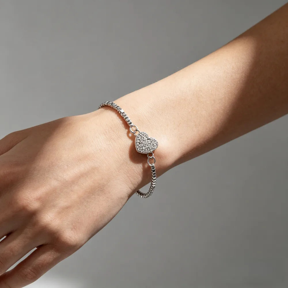 Sparkling Heart Bracelet