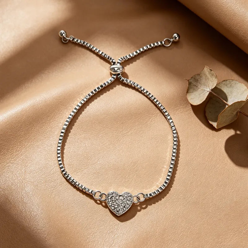Sparkling Heart Bracelet