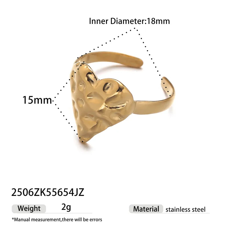 Texture Heart Ring